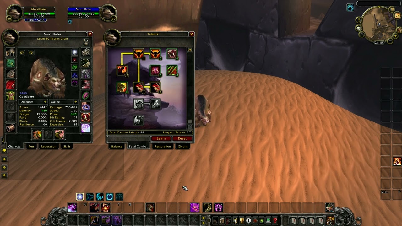 WoW WotLK Feral Druid Tank Build