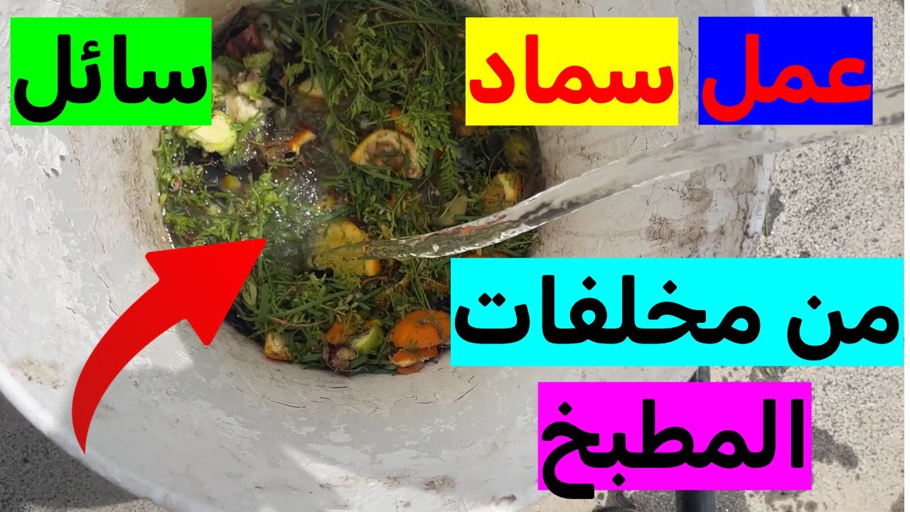 استغل مخلفات مطبخك! تعلم كيفية صنع سماد سائل مغذي للنباتات صناعة سماد سائل طبيعي من بقايا الطعام