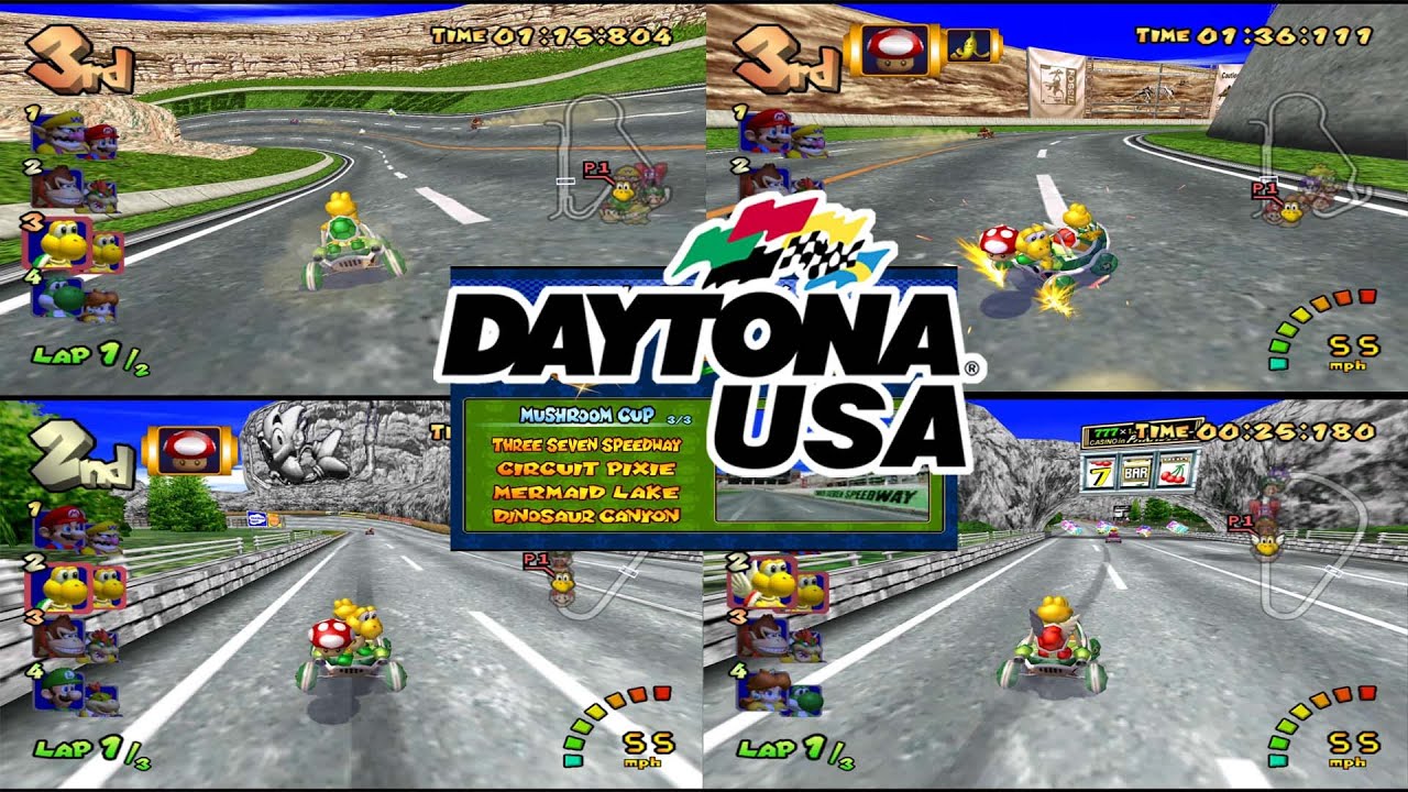 Mario Kart Double Dash - Daytona USA Tracks Mod!!! (150cc)