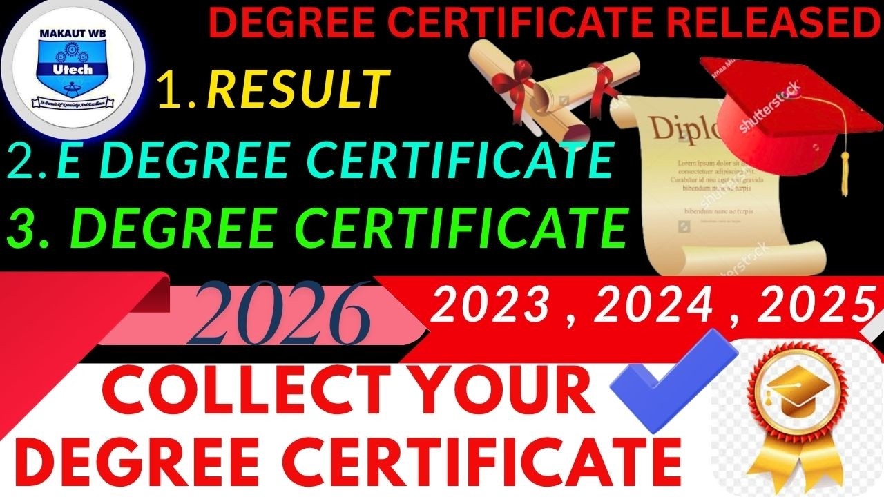 MAKAUT || HARD COPY DEGREE CERTIFICATE RELEASED || #makaut #degreecertificate #2023 #2024 #2025