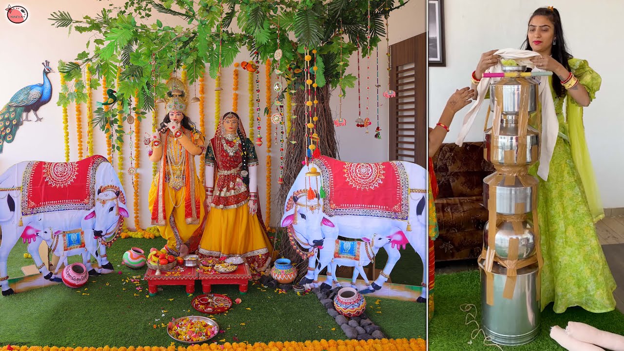 Using Home Items Radha Krishna Making || Eco-friendly idea || Satisfying video || Jay Shree Krishna