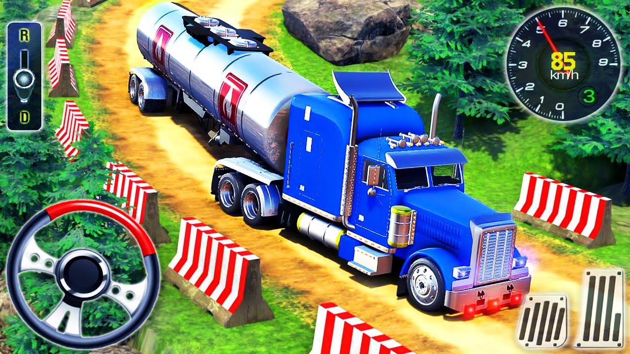 Oil Tanker Truck Driving Simulator - Offroad Uphill Transporter Driver 3D - Android GamePlay