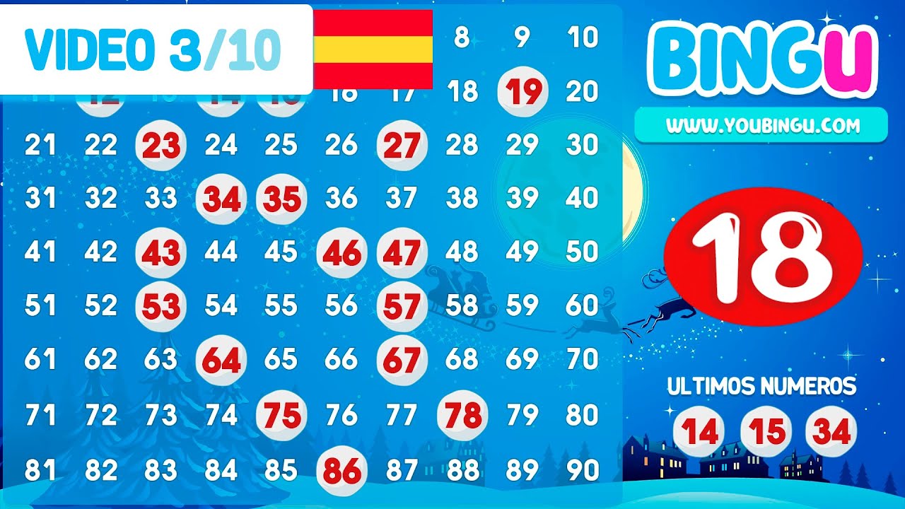 BINGO con diseño NAVIDAD, con voz en Español, partidas sin límites en nuestro youtube | BINGU