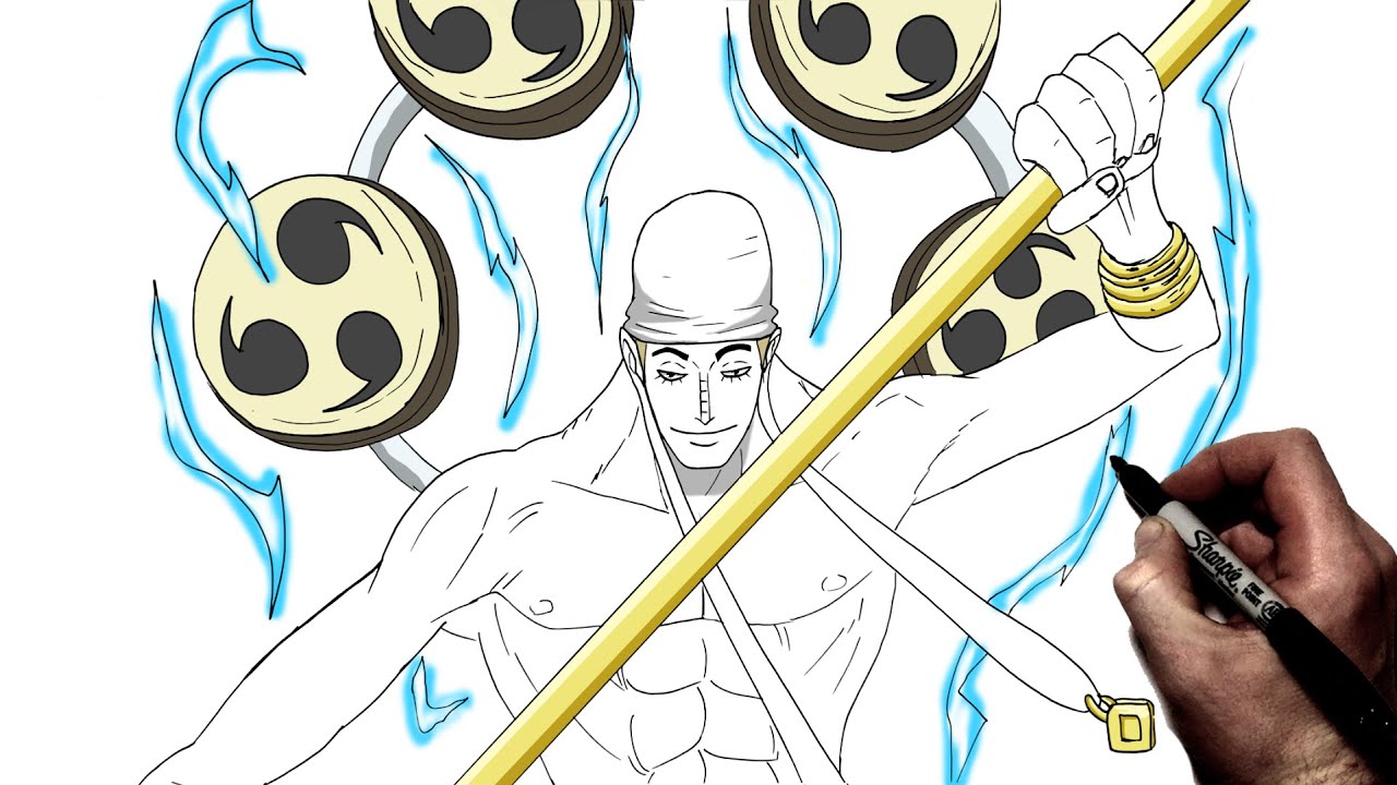 Как нарисовать Энеля | Шаг за шагом | One Piece