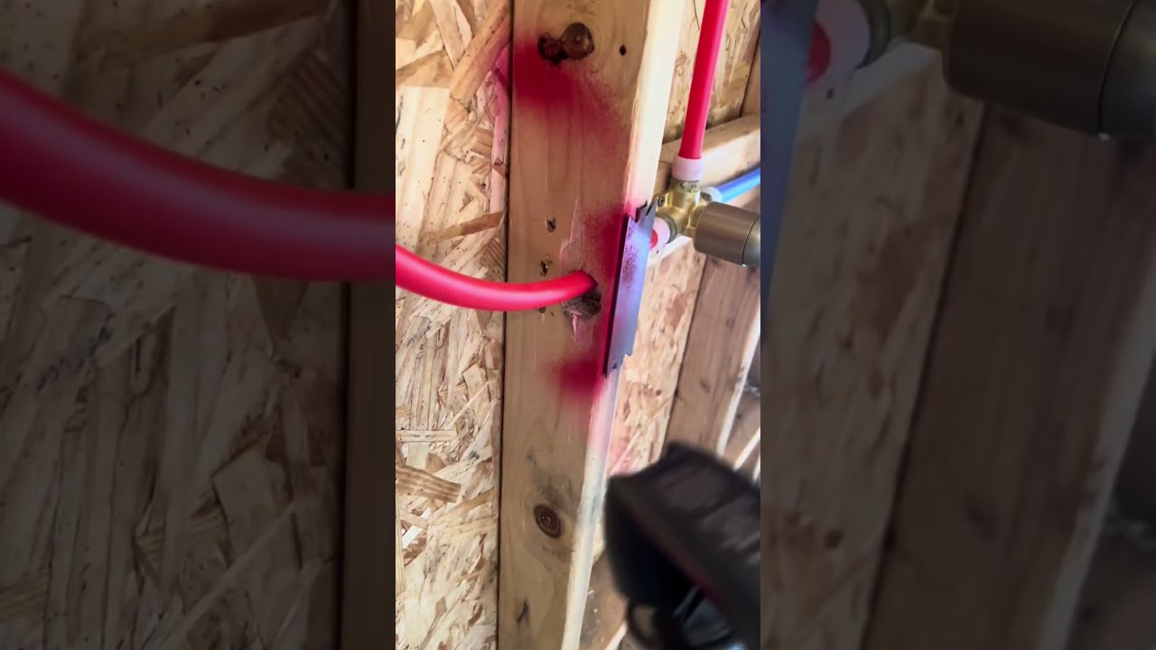 Red Spray Paint Phase II New Construction Inspection