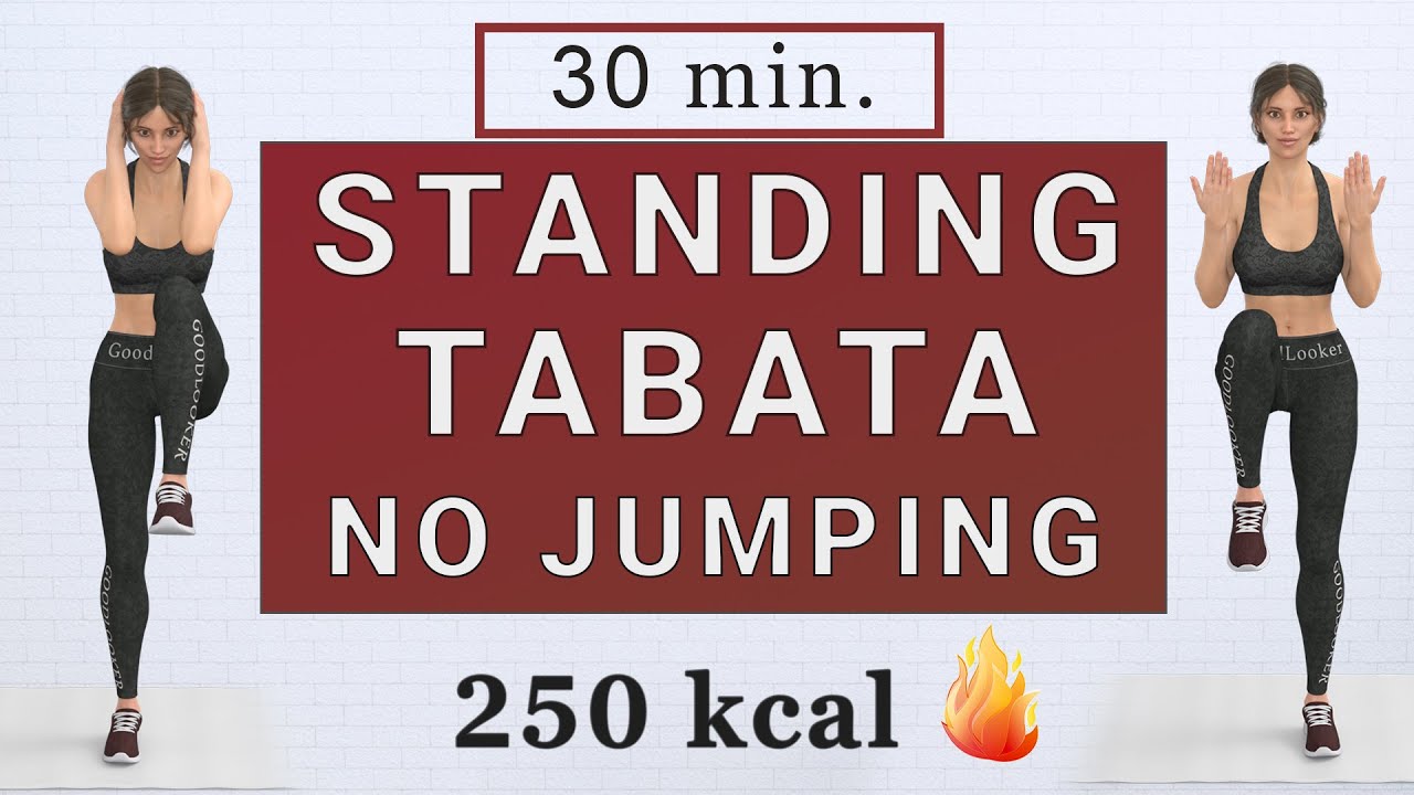 30 min LOW IMPACT STANDING TABATA Workout | No Jumping Beginner Friendly