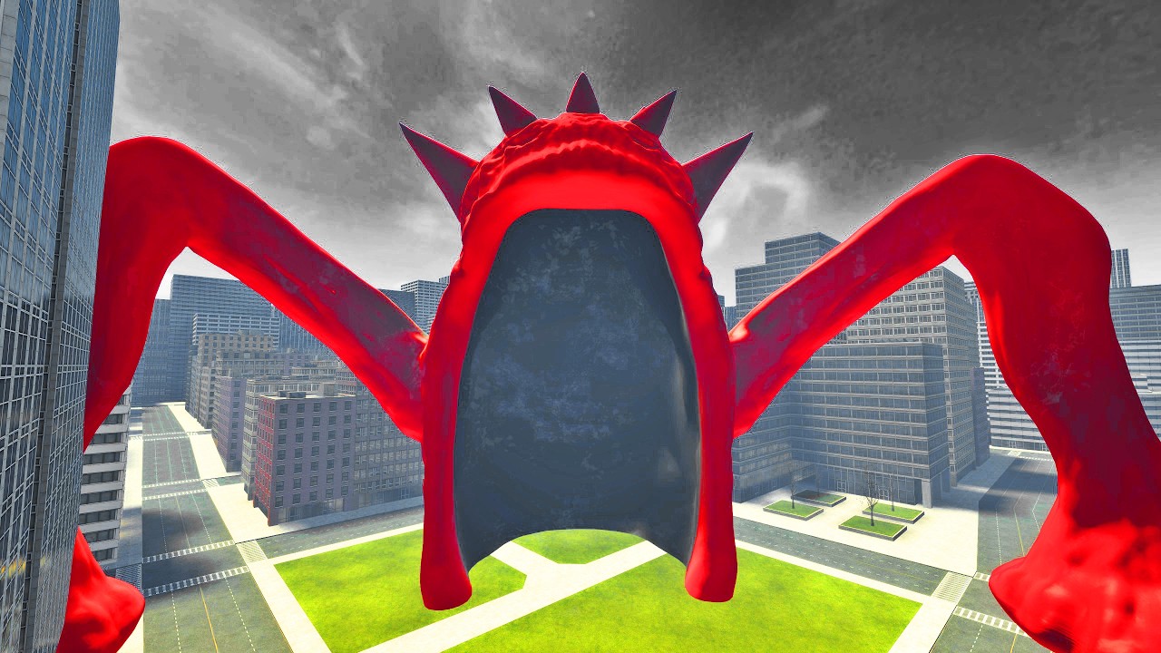 Un DRON capta a los SPRUNKI EATER en la CIUDAD | Garry's Mod Sandbox