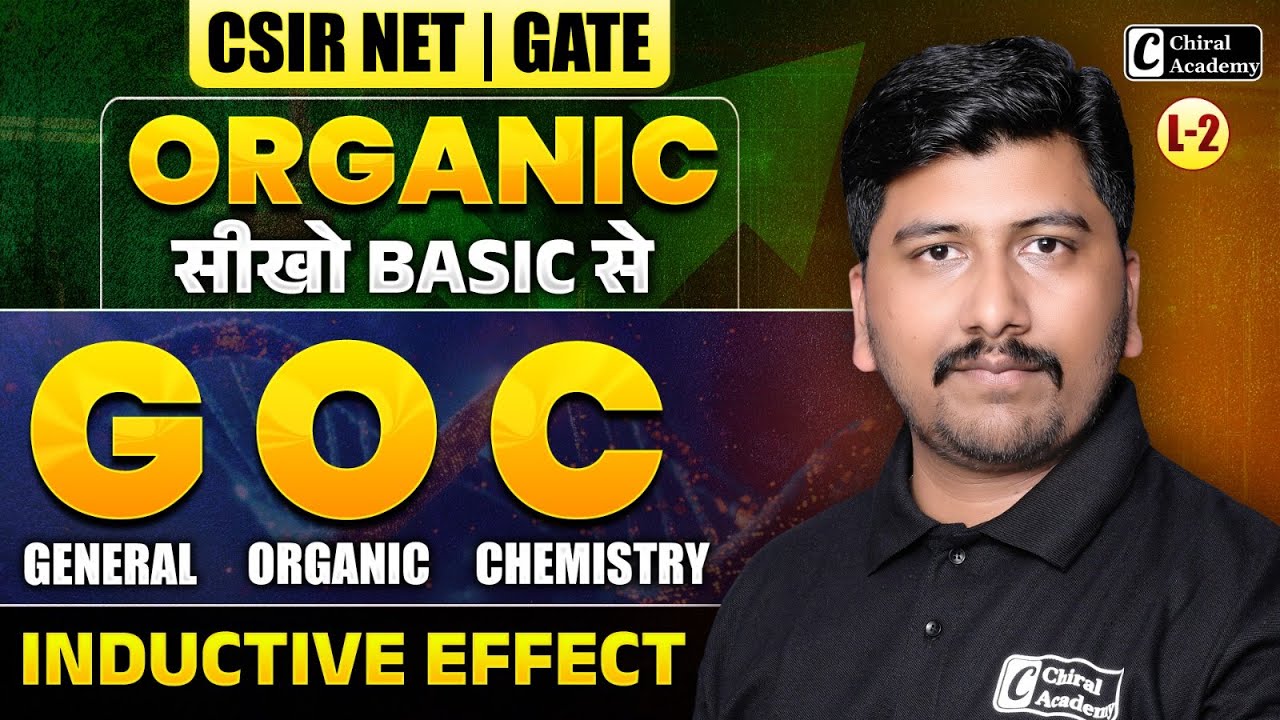 CSIR NET & GATE | GOC | Inductive Effect - Organic Chemistry From Basic | Chiral Acadmey