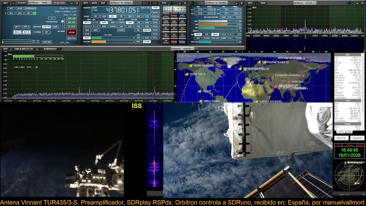 ARISS ISS QSO radioaficionados, 437.800 MHz, Directo, recibira en España el 16/01/2026 a 