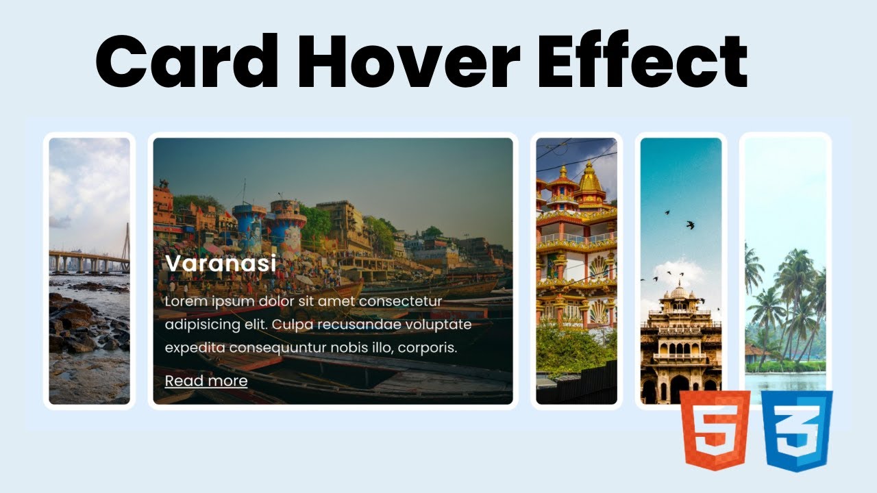 Animated Card Hover Effect using HTML & CSS