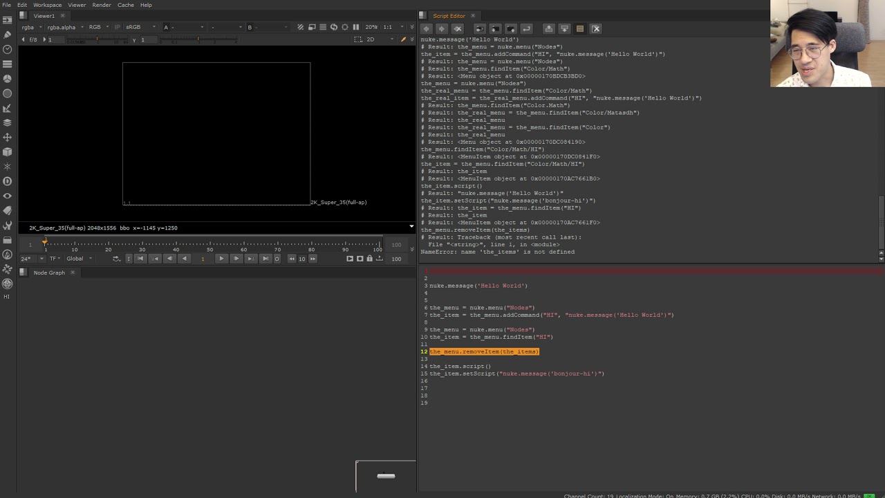 0x15 Python for (Nuke) Compers - poking at the menu system