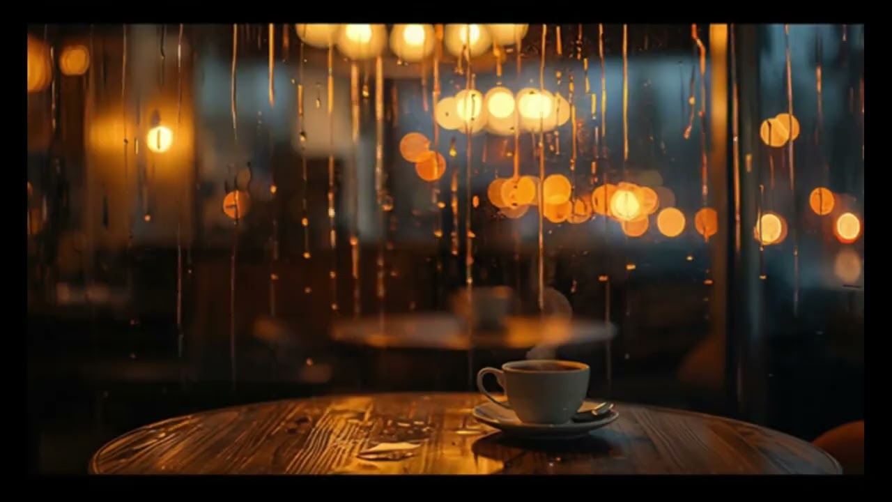 Rainy Café at Night ☕🌧️ Lofi Beats for Focus & Calm (1 Hour)