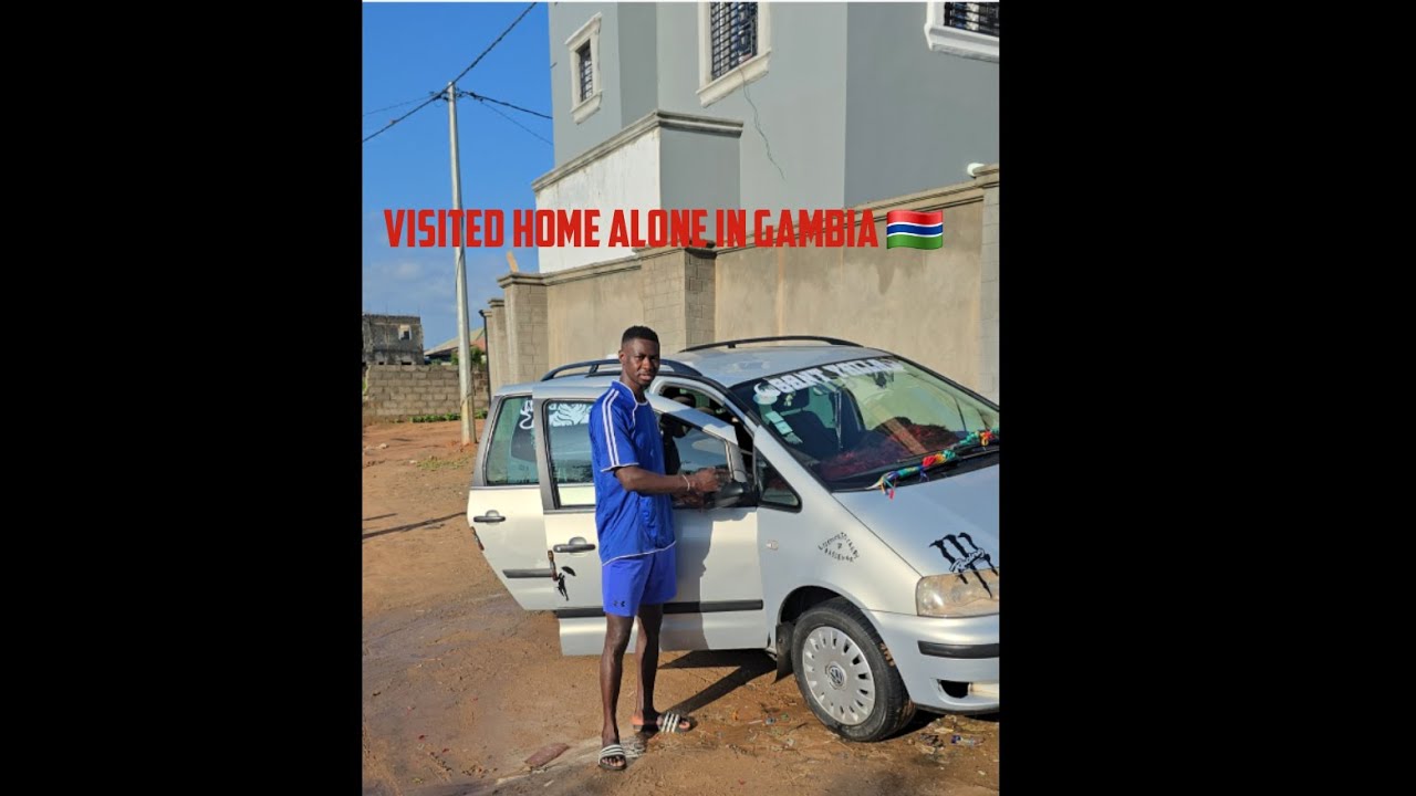 See How Lil Brother Is Washing His Car In The Street Gambia 🇬🇲.