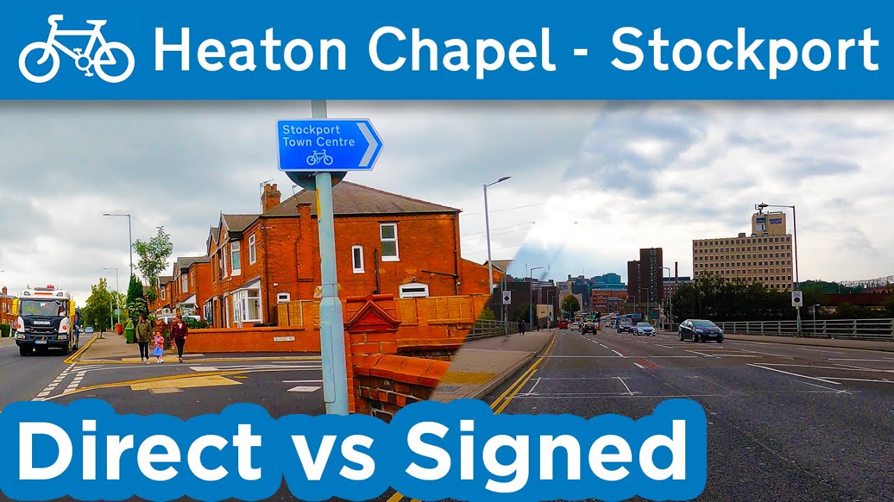 Why don't cyclists use indirect routes? Heaton Chapel to Stockport
