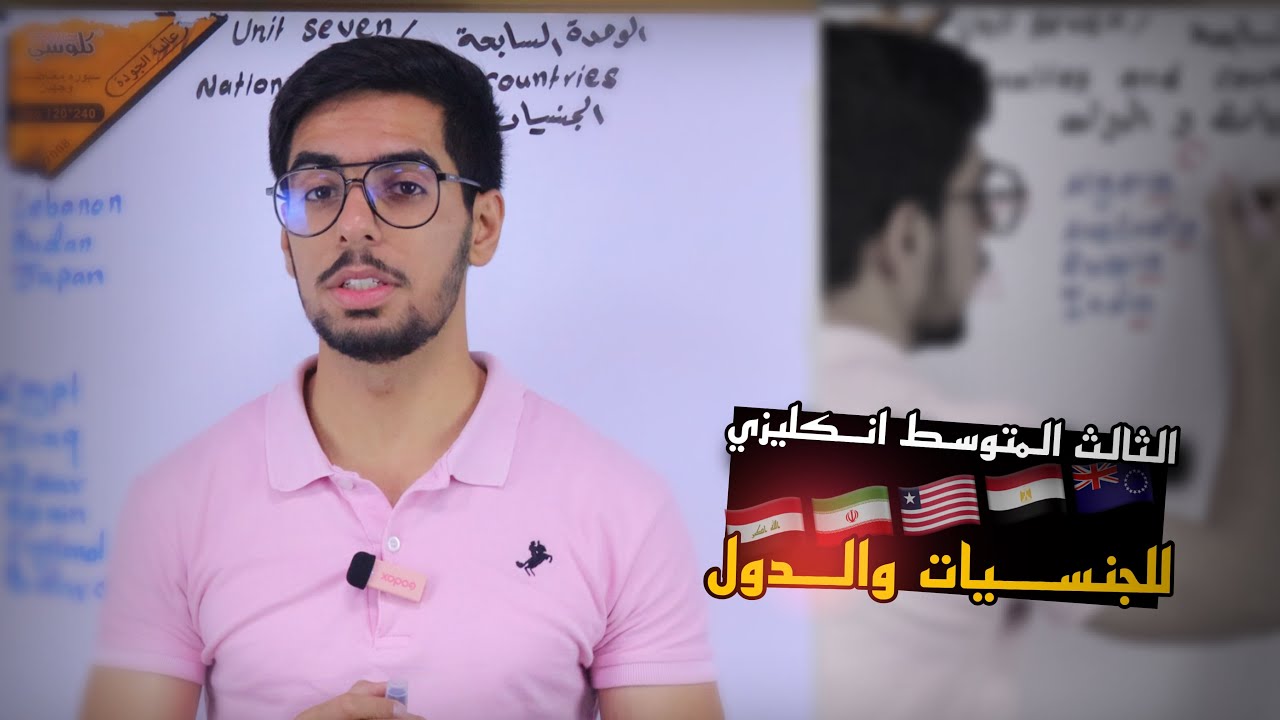 الثالث المتوسط انكليزي | الوحدة السابعة | الجنسيات و الدول | عبد العزيز محمد