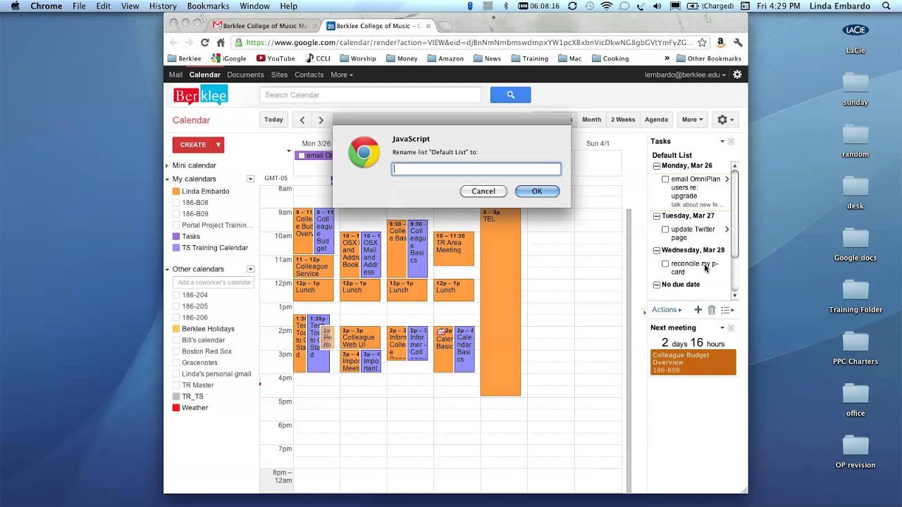 Creating tasks and to-do lists in Google Calendar