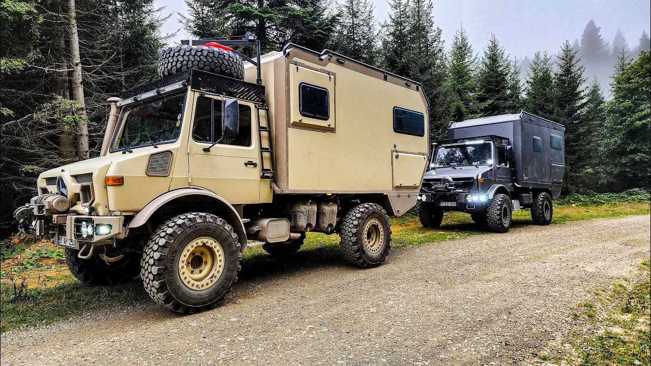 МЫ РАЗбили лагерь на плато с двумя караванами UNIMOG.