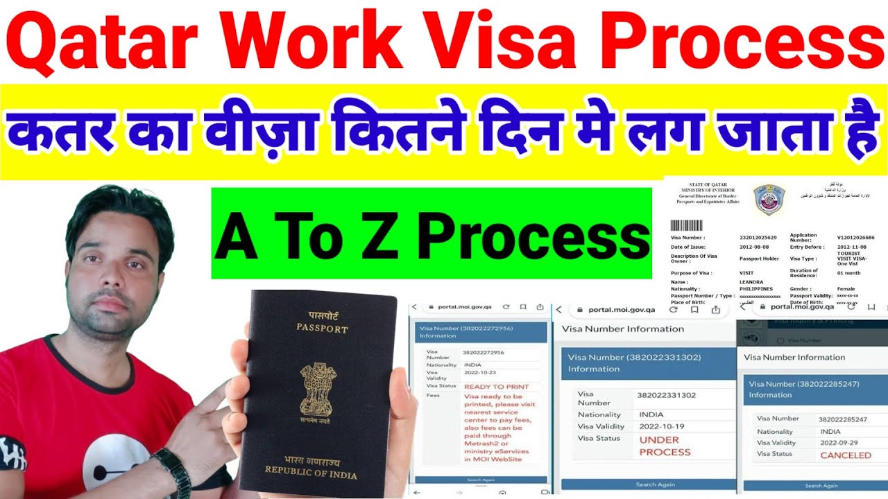 qatar work visa process for Indian | qatar ka visa process kya hai | qatar visa kitne din me aata
