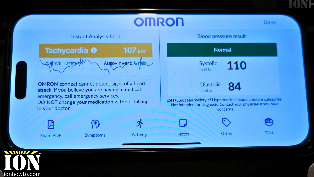 Omron Complete Omron Connect App Measuring Blood Pressure and ECG
