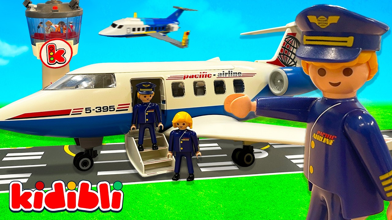 Oyuncaklar uçağa biniyor! ✈️🧳 Havaalanında bir gün | İtfaiye aracı | Çizgi film | Kidibli