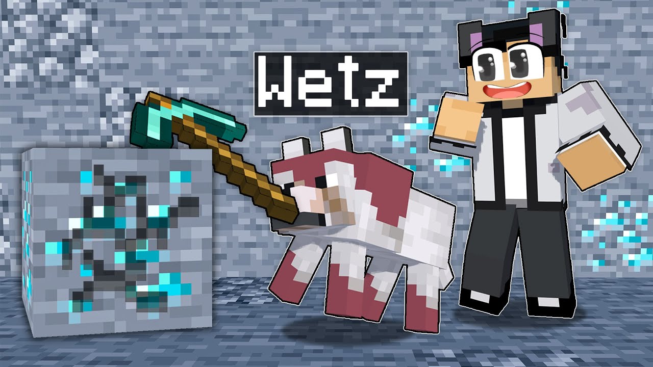 Playing Minecraft as a HELPFUL WOLF PUPPY! (tagalog)