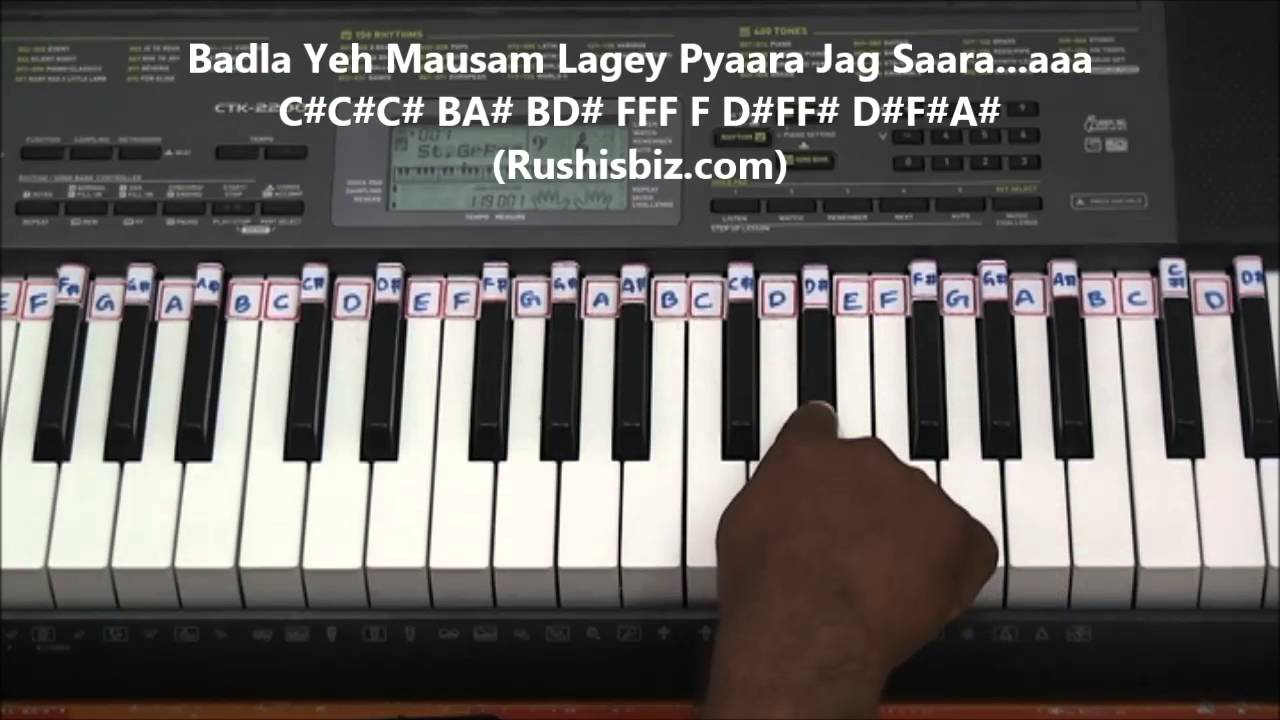 Chookar Mere Mann Ko - Piano Tutorials (Yaarana) | 1200 Songs BOOK/PDF @399/- 7013658813