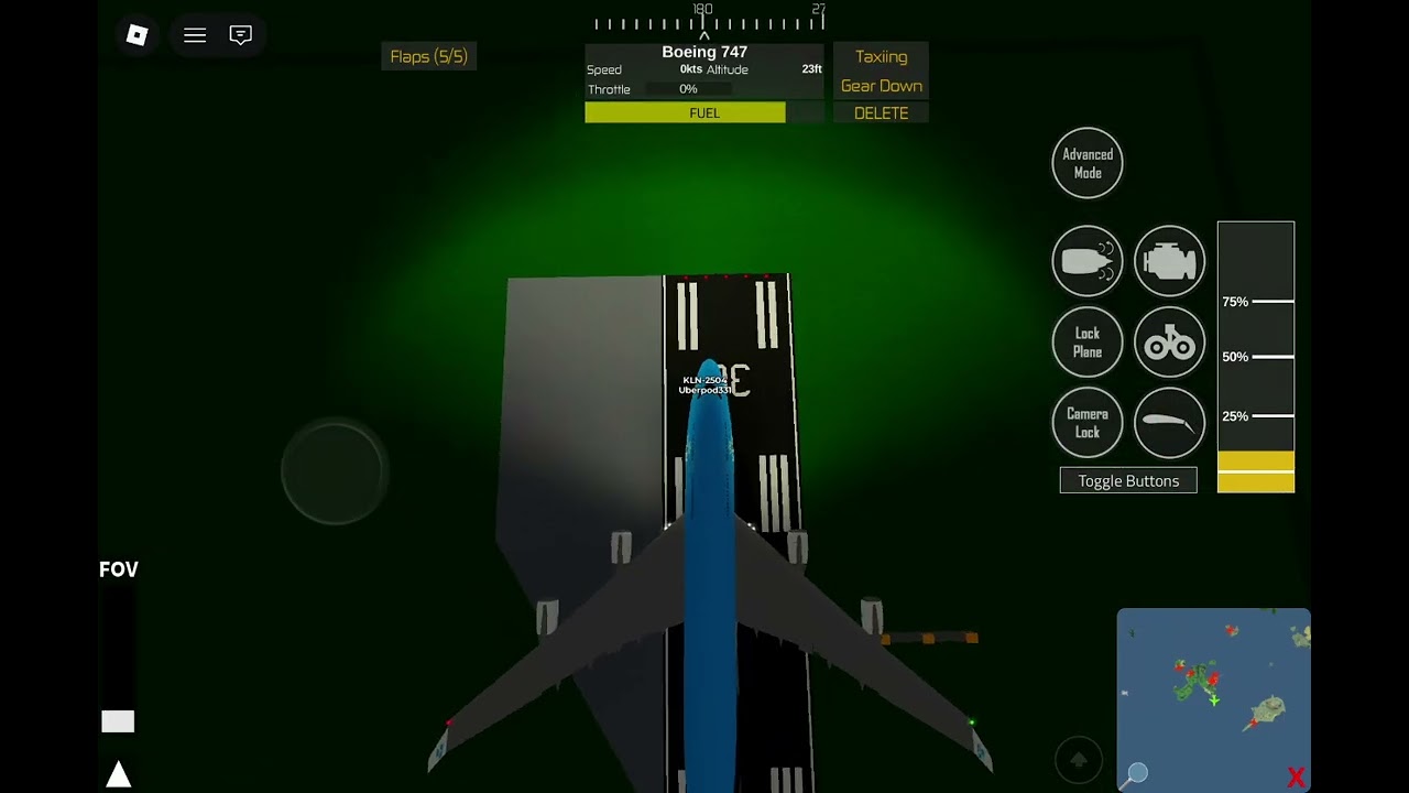 Klm 747 goes on a trip