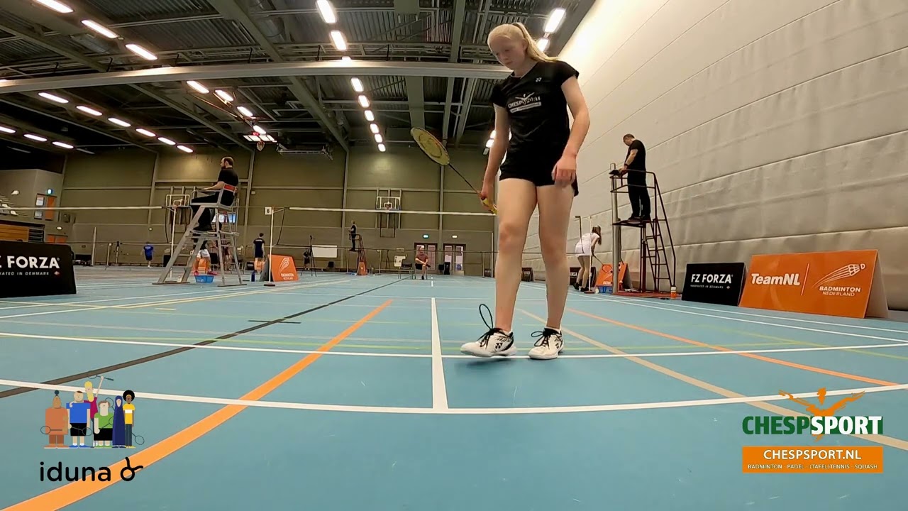 NJK badminton 2023 - VE halve finale Inger Pothuizen -  Stefanie Nijsse