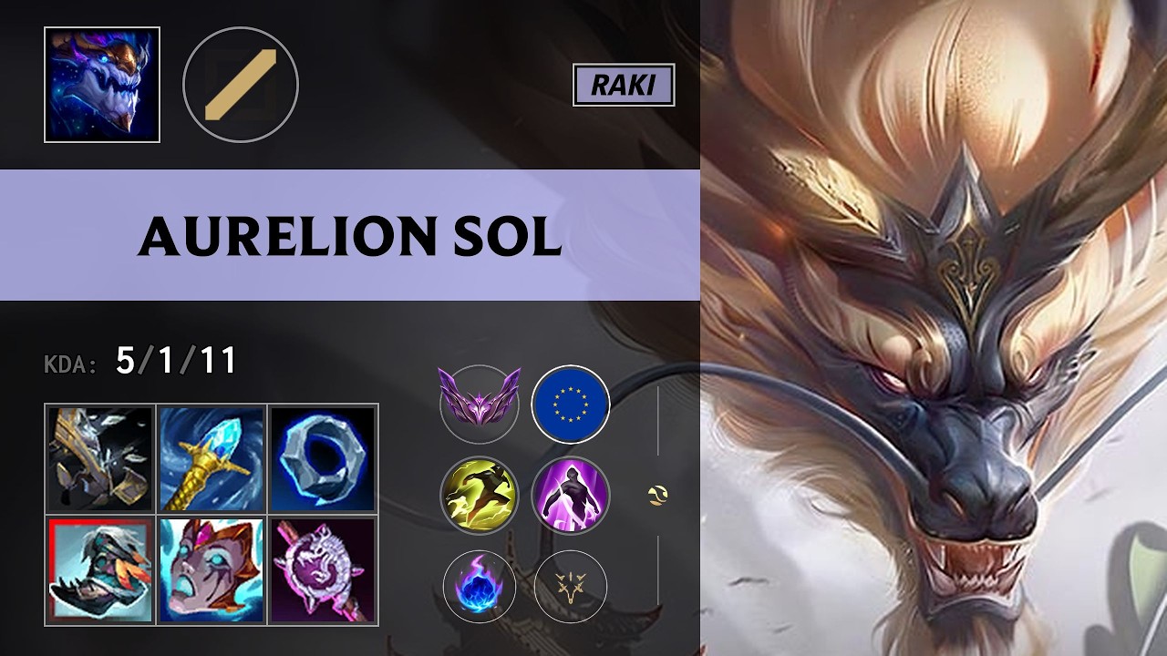 (Raki) Aurelion Sol Mid vs Anivia - EUW Master Patch 26.14
