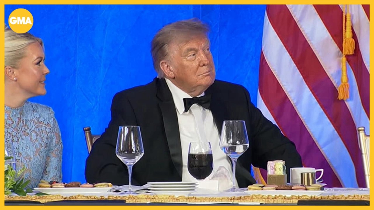President Trump speaks at scheduled WHCA dinner after 1st ended in shooting