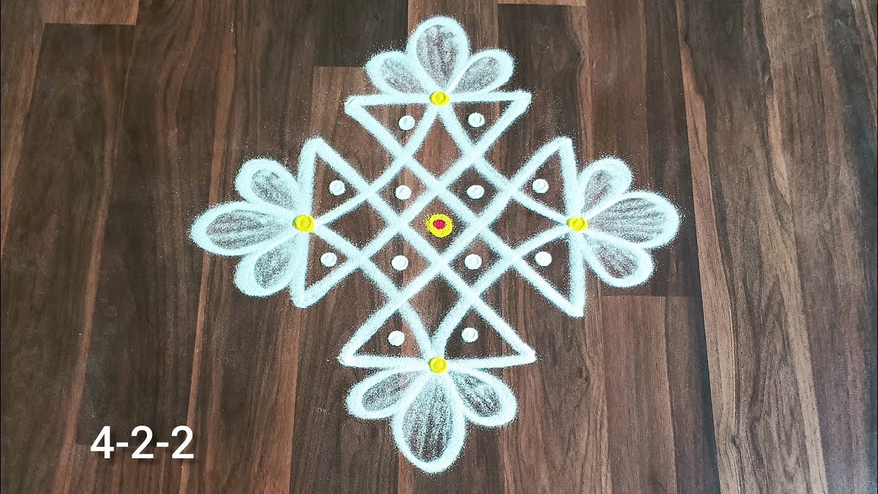 6 தை மாத கோலங்கள். simple dot kolam designs for beginners. Appartment rangoli. @Artsofnila