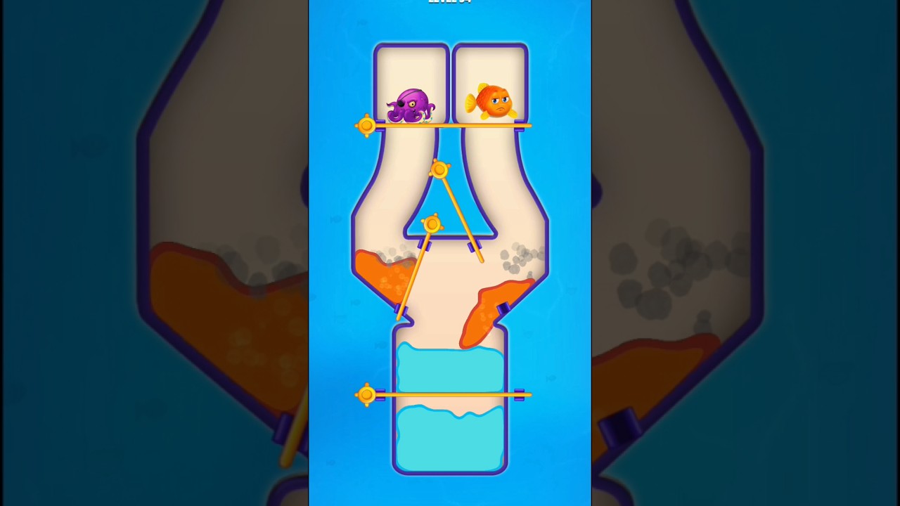 Save the fish 🐠 lvl 54 🎮 Random Candy #shorts #fishdom