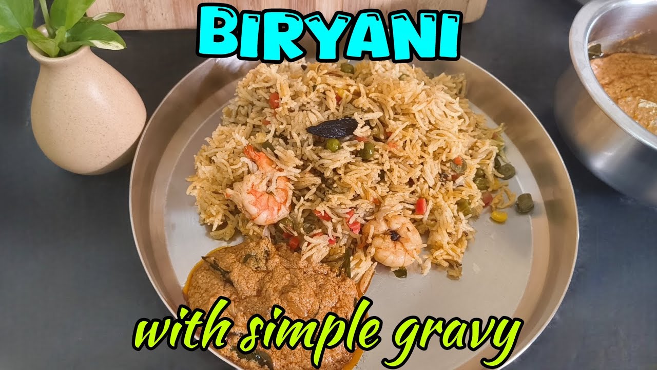 Simple Meal || Biryani with Simple gravy 🥘 