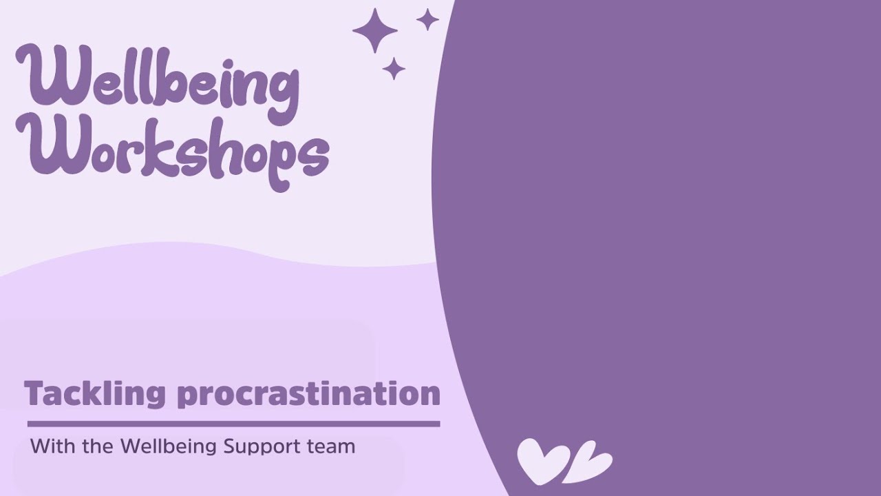 Wellbeing Workshops: Tackling procrastination