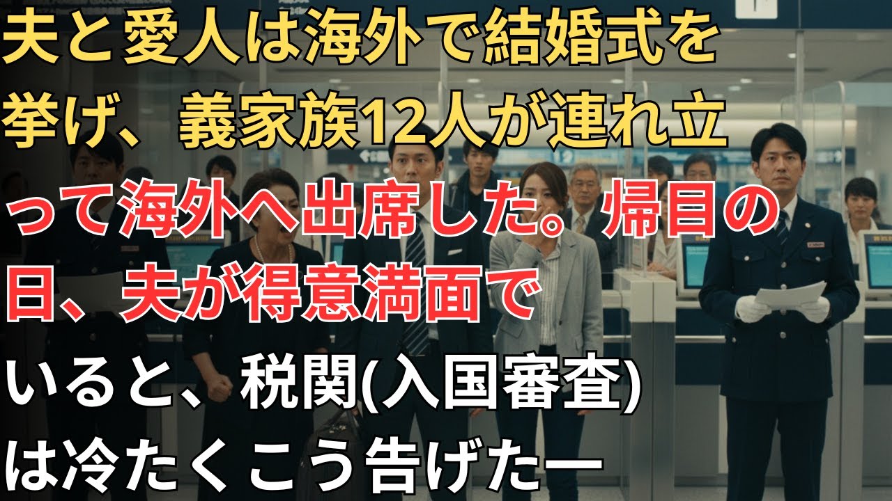 夫と愛人は海外で豪華挙式、義家族12人も同行——だが帰国した瞬間、全員が地獄を見た😮