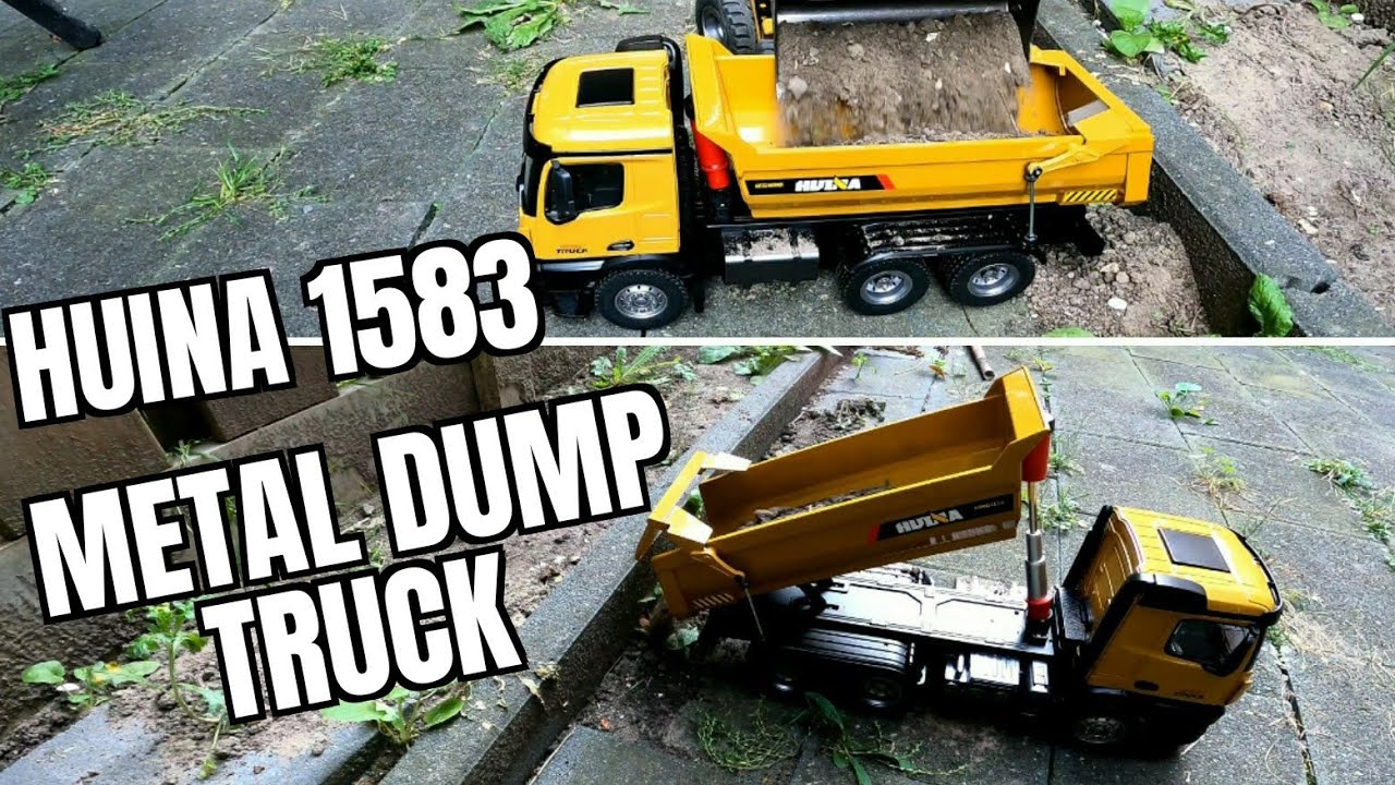 Huina 1582 Metal RC Dump Truck - Unboxing and First run!