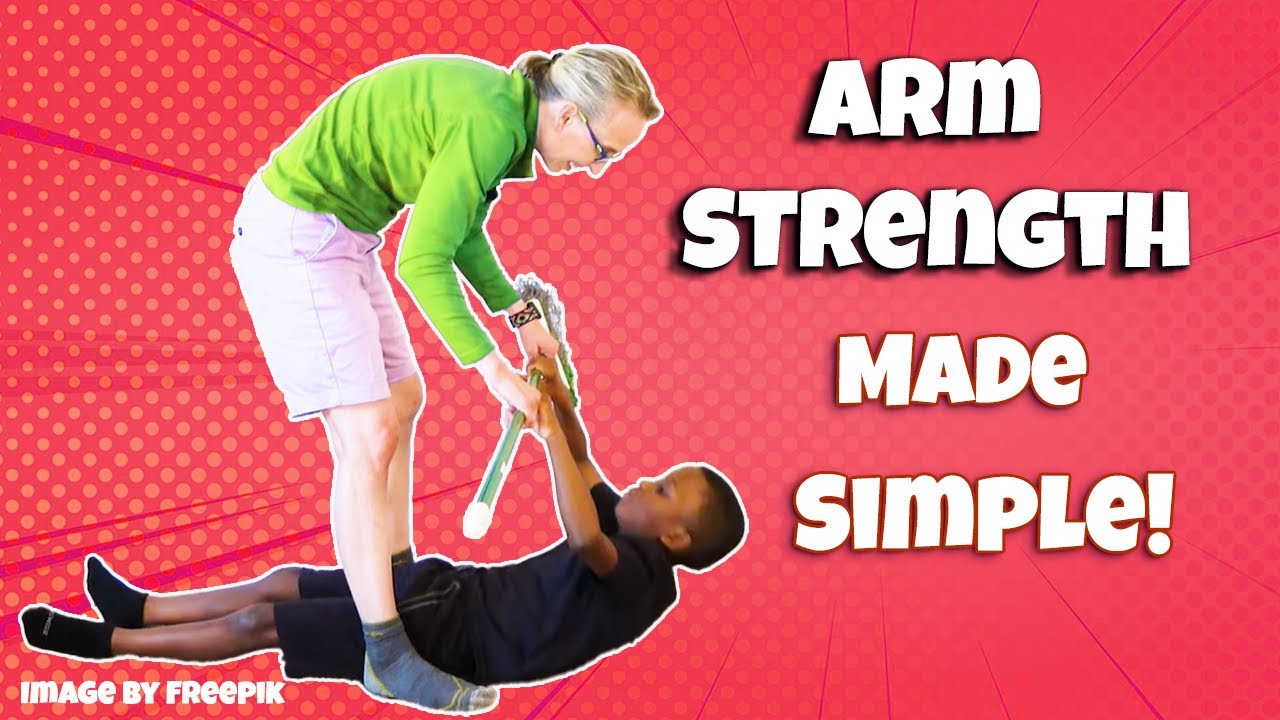 Building Arm Strength for Kids 💪🏾 | Easy Broomstick Pull-Up | Pediatric Physical Therapy #11