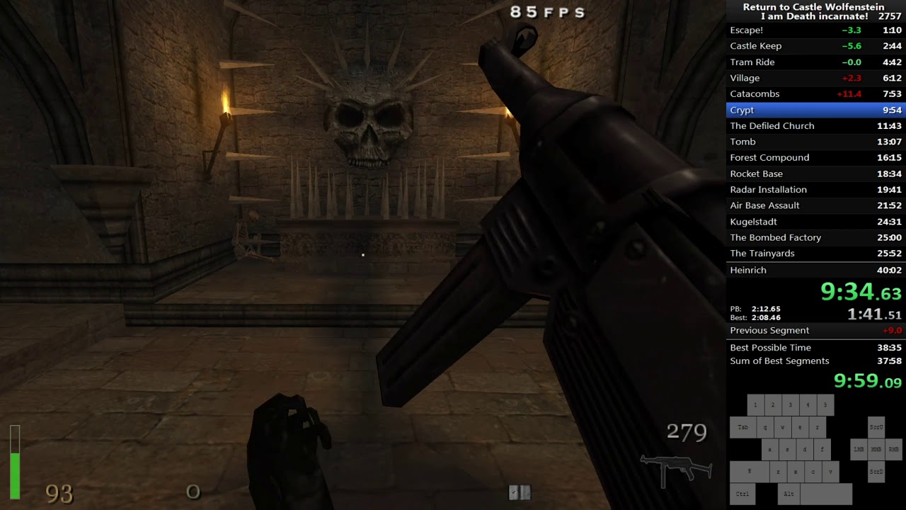 Return to Castle Wolfenstein best segments speedrun