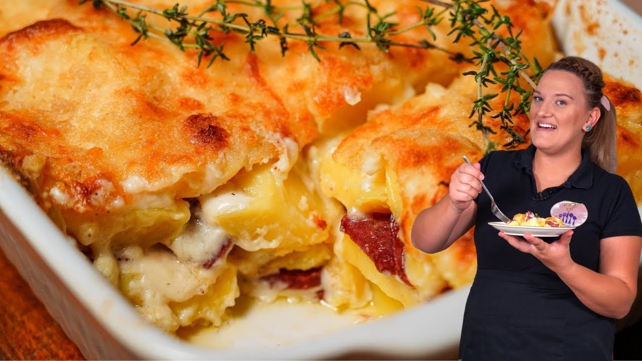 РАЗОГРЕВАЕМЫЙ КАРТОФЕЛЬ / Запеченный картофель с соусом бешамель, сыром, желтым сыром и моим любимым