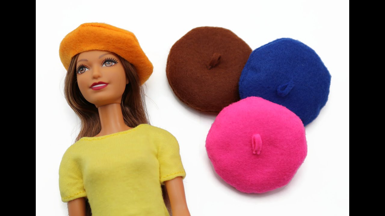 DIY Miniature Craft - Mini Beret Hat Doll Hat