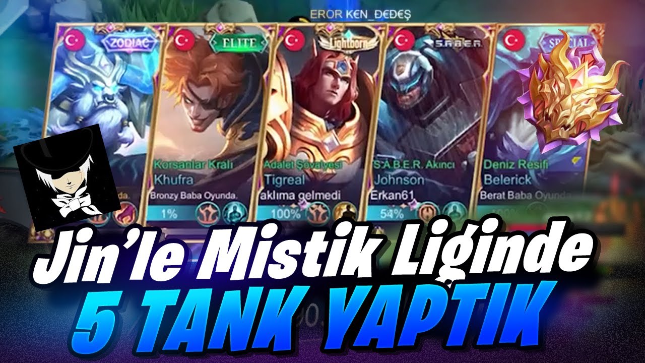 Jinle Beraber Sıralı Maçta 5 Tank Aldık Efsane Kadro - Mobile Legends