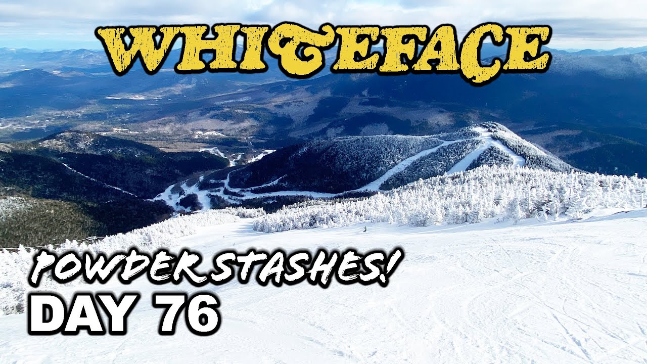 Skiing wind blown powder stashes at Whiteface Mountain (Greatest vertical in the EAST)