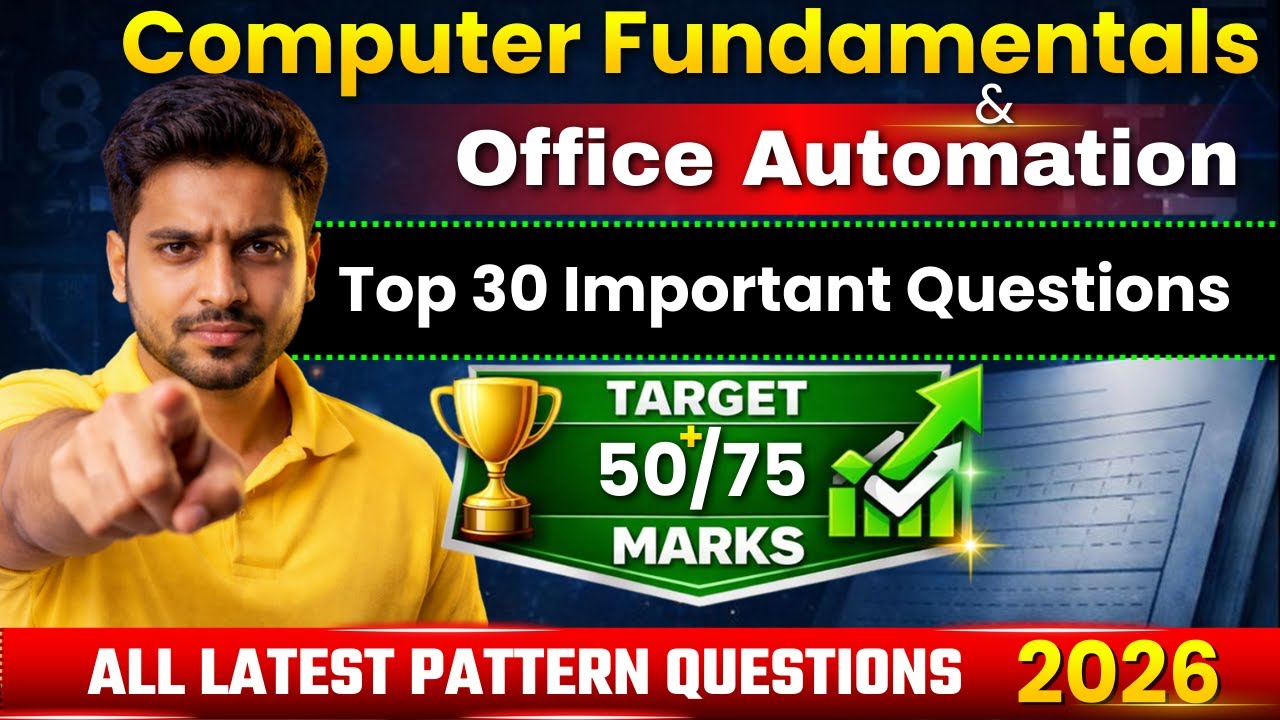 Computer fundamentals and Office Automation Important Questions | 1st Sem Computers Imps