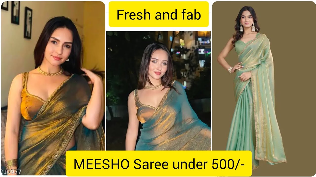 Meesho viral trending saree under 500/- #saree #meesho #shopping #topshopping #trending #latest