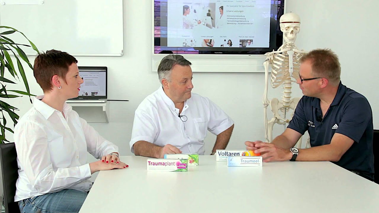 Sehnenreizung:  Sportmedizin Expertenrunde (Traumeel, Traumaplant, Voltaren, Kytta Salbe)