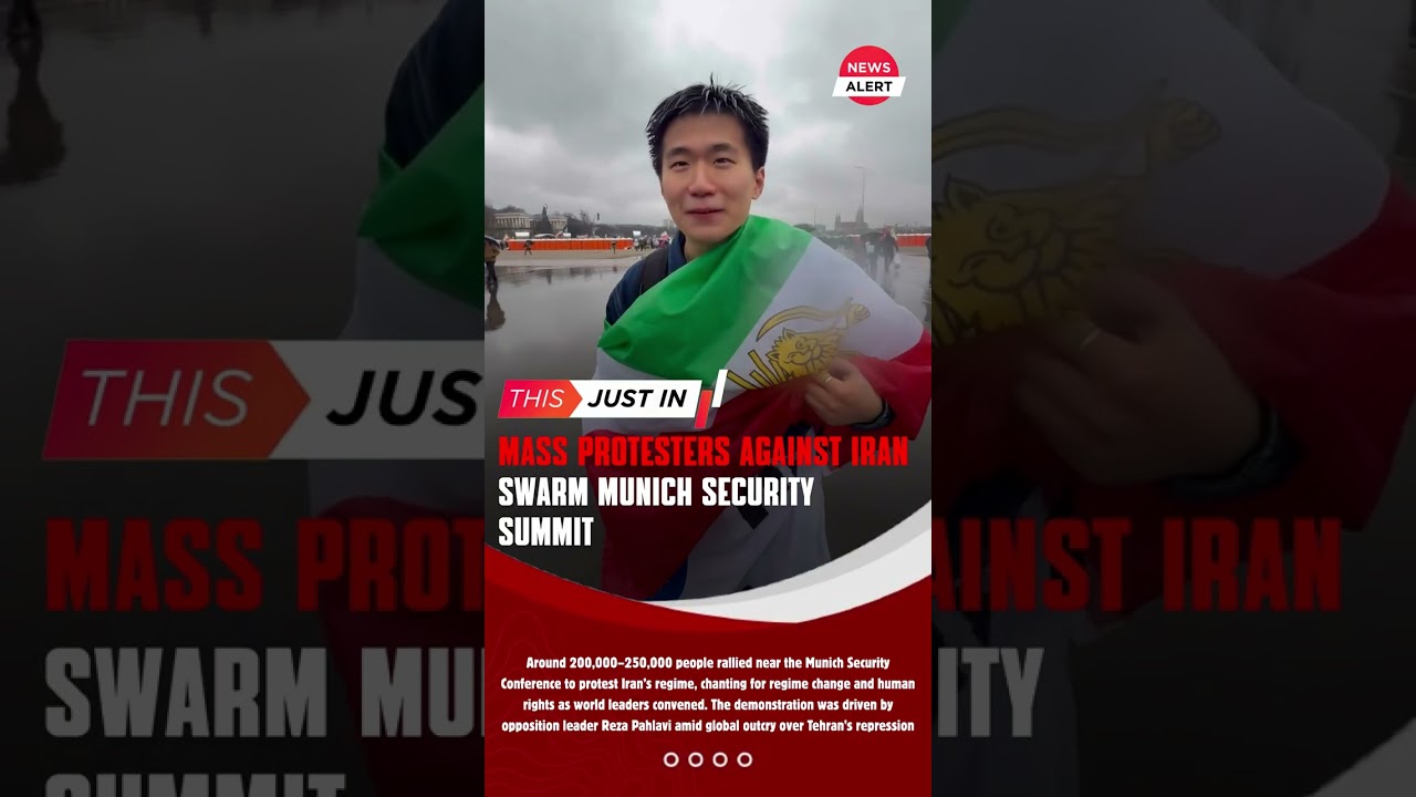 Mass Protesters Against Iran Swarm Munich Security Summit