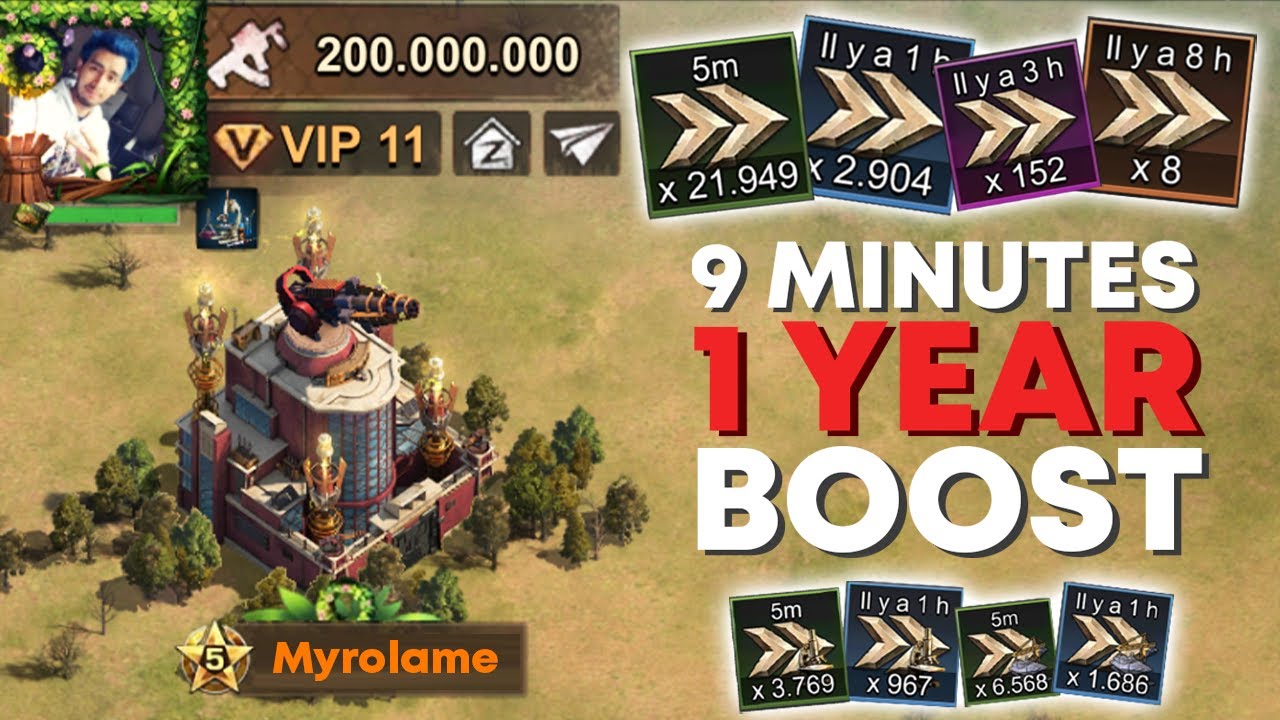 43M MIGHT and 1 YEAR BOOST in 9 MINUTES [State 240] - State of Survival