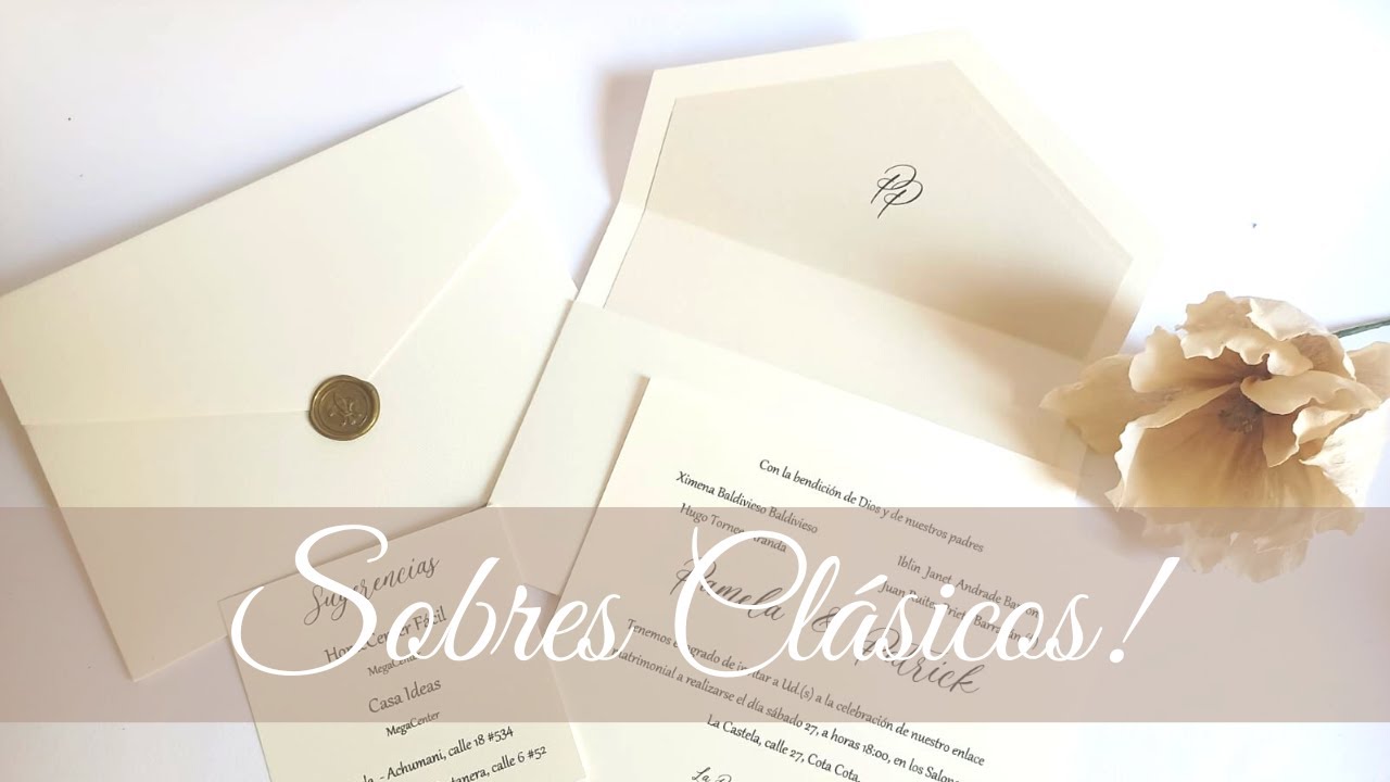 👉Cómo realizar SOBRES CLÁSICOS para Invitaciones de Boda