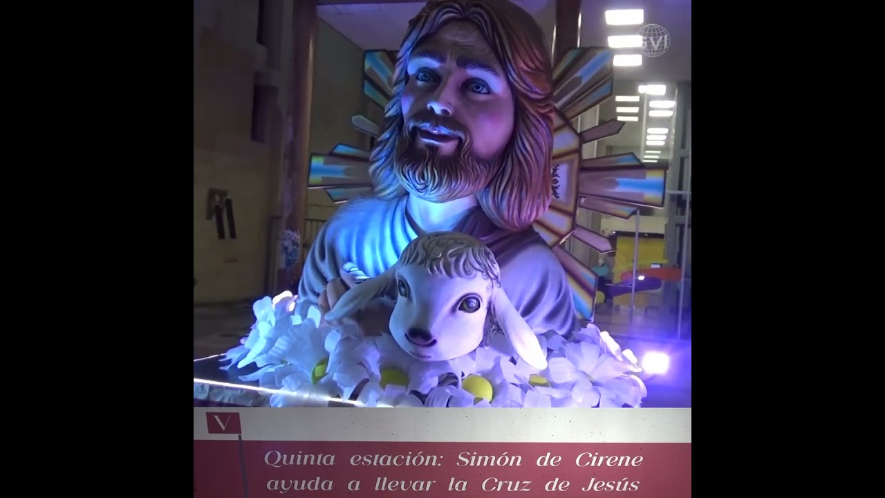 Quinta estaci&oacute;n Sim&oacute;n de Cirene ayuda a llevar la Cruz de Jes&uacute;s #pasto  #sendadefe #semanasanta2025