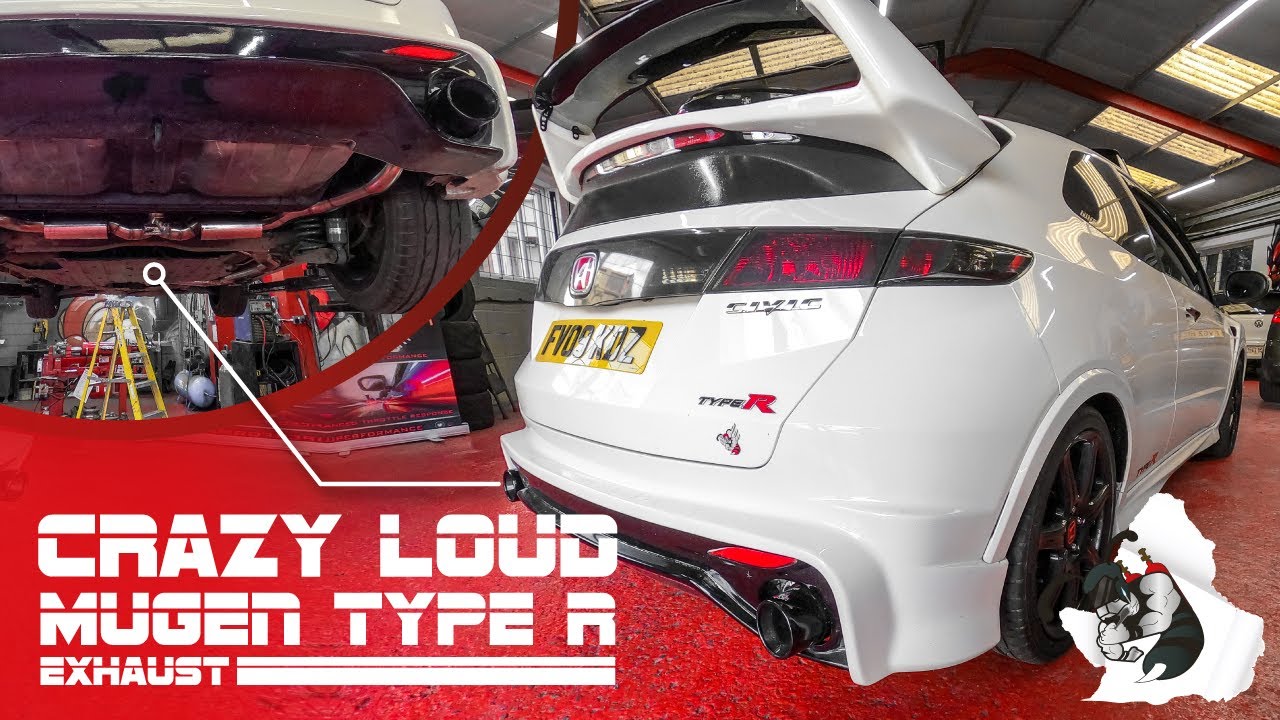 Loud!!!! Mugen Honda Civic type r with Crazy 3inch Oval performance Exhaust